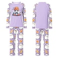 thumbnail image 4 of Halloween Family Matching Pajamas Sets, Halloween Ghost Bowknot Lovely Family Loungewear, Bat Skull Seasonal PJS Sleepwear, Halloween Soft Home Relaxing Night Clothes Loungewear, 4 of 4