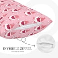 thumbnail image 3 of Zufioo Valentine's day gnomes Print Double-sided Plush Pillow Cover,Decorative Pillow Protector without Pillow Core, Suitable for Sofa, Bedroom, Car-20"x30", 3 of 6