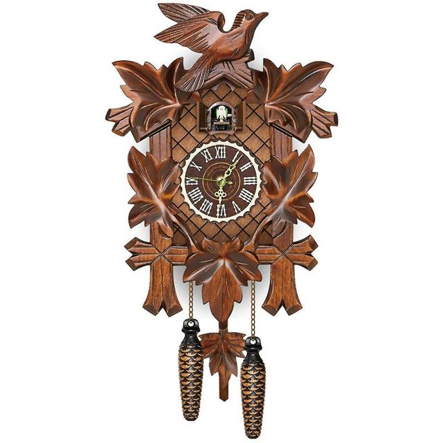 Reloj de pared de cuco de madera de estilo nórdico retro de la Selva Negra alemana
