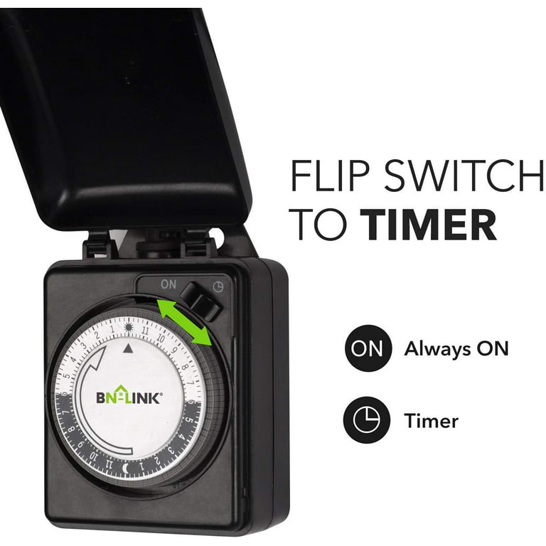 How to set a BN-Link Dual Outlet Outdoor Digital Timer 
