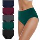thumbnail image 1 of Zhuge 5 Piezas de Bragas para Mujer Algodón Cintura Alta. Suaves, Transpirables y Elásticas, Cobertura Total, Color Multicolor B, Talla M, 1 of 5