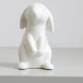 thumbnail image 3 of Dalazy Mini Ceramic Rabbit Figurines White Miniature Bedroom Sculpture Modern Style Statue for Furnishings Decoration Type G, 3 of 7
