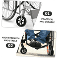 thumbnail image 4 of 2 Pcs Roue de Fauteuil Roulant 8 Pouces Flexible Roue de Service pour Fauteuil Roulant, 4 of 5