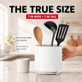 thumbnail image 3 of Cooler Kitchen Rotating Utensil Holder, Extra Large, Weighted No-Tip Base, Removable Divider, White, 3 of 9