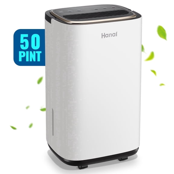 WANAI 4500 Sq.ft 50 Pint Home Dehumidifier for Basement Small Dehumidifiers with Drain Hose