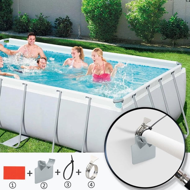 Soporte de montaje de fijación de tubería de piscina de alta versión para Intex Bestway gris Ndcxsfigh Libre de BPA