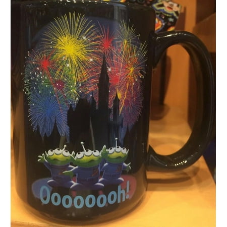 Disney Parks Pixar Alien Little Green Man Fireworks Ceramic Coffee Mug