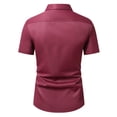 thumbnail image 3 of Ceisia Men's Slim Fit Short Sleeve Shirt Subtle Diamond Pattern Checkered Patchwork Buttons Pocket Spring Summer Shirt Gift, 3 of 8