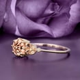 thumbnail image 2 of Beautiful 1.25 Carat Round Cut Morganite And Diamond Moissanite Floral Engagement Ring, Antique Wedding Ring in 10k Solid Rose Gold, Gift For Her In Festival Time, Promise Ring, Anniversary Ring, 2 of 3