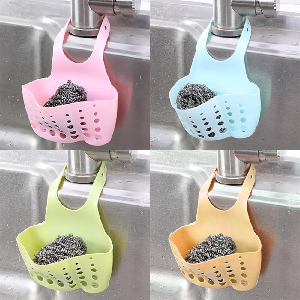 1pc No Drilling Suction Cup Hanging Basket For Kitchen, Creative Storage  Organizer For Sponge And Drain