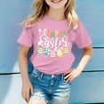 thumbnail image 2 of Easter Shirts for Toddler Kids Boys Girls Short Sleeve Summer Tee Shirt Causal Soft Outdoor Activewear Tops Pink, 6-7 Years, 2 of 5