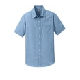 thumbnail image 5 of District Made Mens Short Sleeve Washed Woven Shirt-XS (Light Blue), 5 of 6