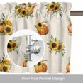 thumbnail image 6 of Sunflower Pumpkin Valance Curtain Plant Flower Yellow Linen Texture Window Valances Rod Pocket Short Curtains Window Treatments for Kitchen Bedroom Bathroom Laundry 60" x 14", 6 of 9