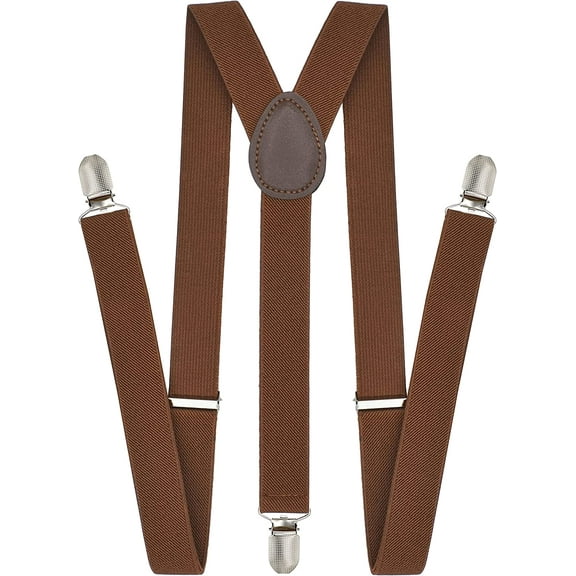Zhuge Suspenders for Men Women Adjustable Y Shape Suspender with Heavy Duty Clips