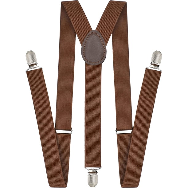 Zhuge Tirantes para hombres y mujeres Tirantes ajustables en forma de Y con clips resistentes