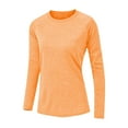 thumbnail image 5 of Long Sleeve Athletic Shirts for Women, Comdrip Women's Autumn Fitness Suit Slim Fit with Fingertips Yoga Long Sleeve Training Running Top Womens Athletic Tops orange L, 5 of 6