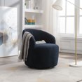 thumbnail image 6 of Accent Chair Sofa Armchair With Black Powder Coating Metal Ring Teddy Fabric Soft Cushion Chair For Living Room Lounge Bedroom, 6 of 8