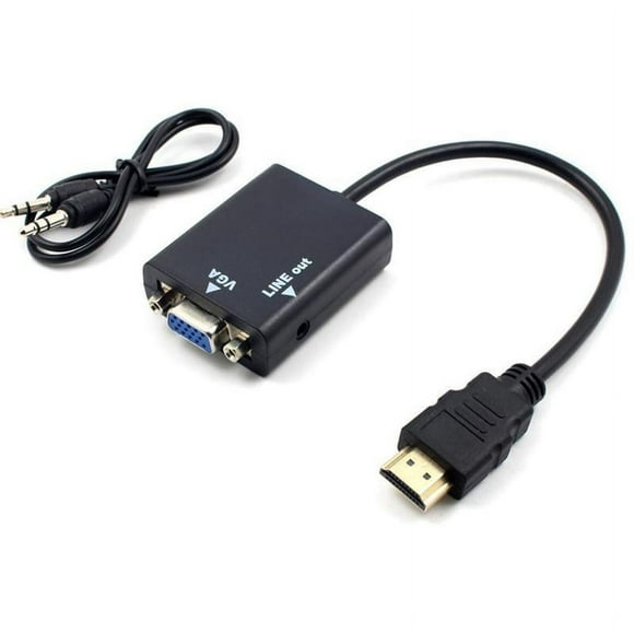 HDMI To VGA Converter 1080P HD Adapters With Audio Laptop Cable PC TV Fo R7C3