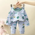 thumbnail image 4 of Pijamas de Navidad para niños, conjunto de ropa de invierno para niños y niñas, Tops con cuello redondo y pantalones largos, ropa de dormir para bebés, pijamas de oso de dibujos animados para niños, 4 of 4