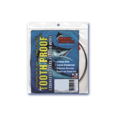 American Fishing Wire #8 Toothproof Camo Brown Leader 30ft Single Strand  Spool