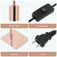 thumbnail image 5 of Rosegold Table Lamp - Modern Table Lamp for bedroom, cute table lamp for girls' room office dormitory, 5 of 6