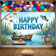 thumbnail image 4 of Fishing Theme Party Banner Decorative Design Outdoor Celebration for Birthday Party Kids Event Nature Lover, 4 of 9
