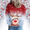 thumbnail image 1 of Chandail en Molleton de Noël pour Femmes 2023 Mode Imprimé Col Rond Pull Manches Longues Blouse Confortable Chandail en Molleton en Solde, 1 of 5