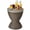 brown, variant on 3-in-1 8 Gallon Patio Rattan Cooler Bar Table, Outdoor Ice Bucket Side Table with Adjustable Lift Top, Drain Plug, 22.5"/32.5" Height, Wicker Style Cooler for Poolside BBQ Backyard Black