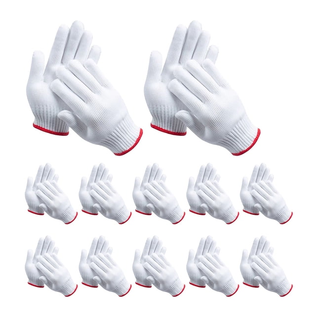 OUNONA 12 Pares Guantes De Protección Para Trabajo En Casa Y Almacén Con Antideslizante
