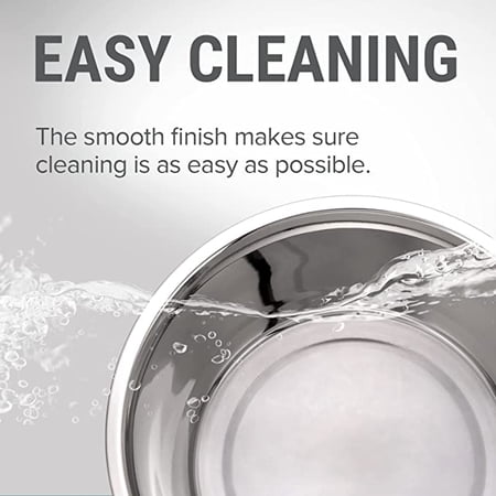 HEIBIN Extra Large Dog Water Bowls, XL Stainless Steel Dog Bowls for