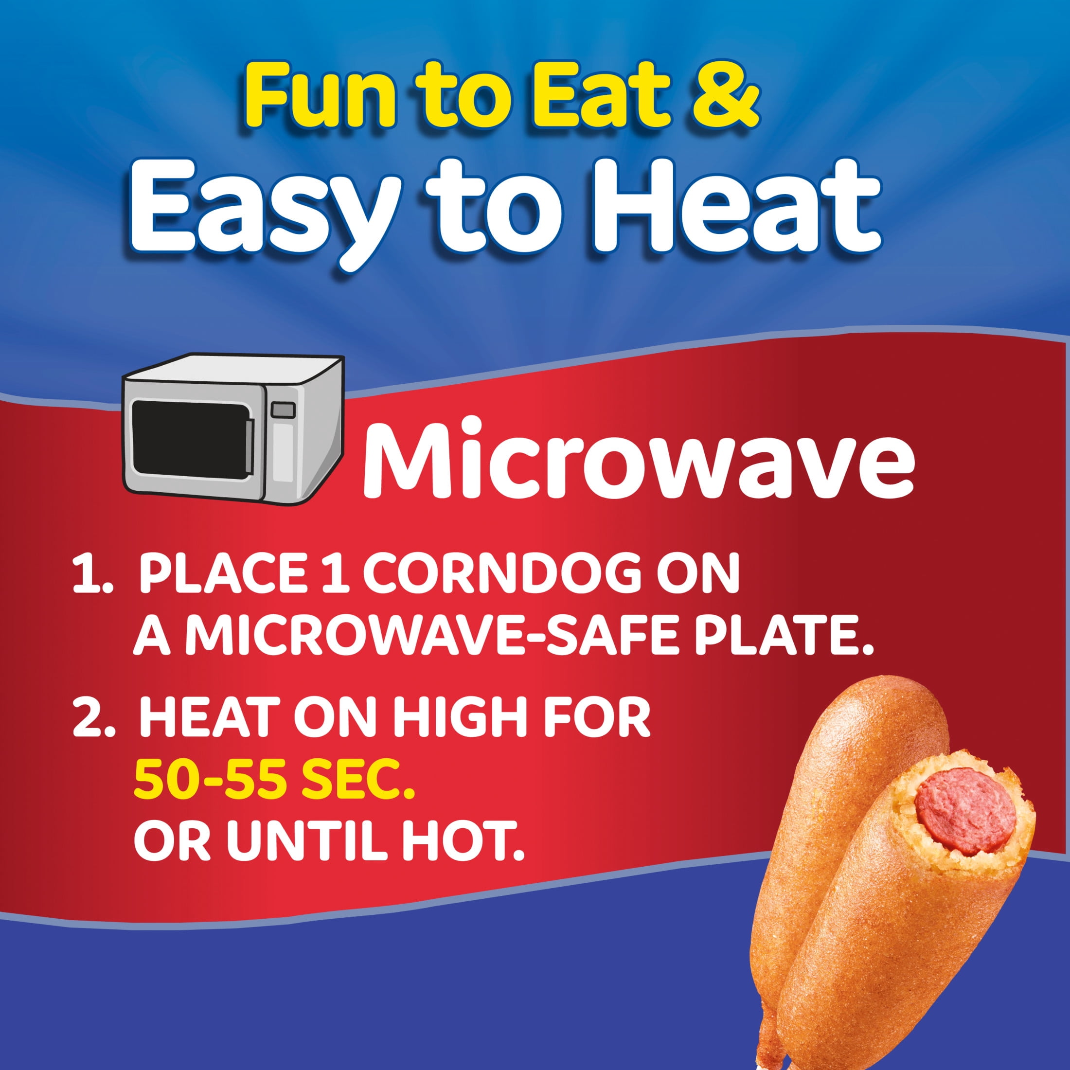 State Fair Beef Corn Dogs with Honey Sweetened Batter, 13.35 oz, 5 Count (Frozen)