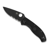 Spyderco Knives Spyderco Tenacious Lightweight Folding Knife FRN 3.39in PS Black Oxide Blade SPC122PSBBK