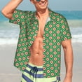 thumbnail image 7 of Honeii 60s and 70s Style Print Men’s Hawaiian Shirt,Classic Button-Down Short Sleeve Shirt, for Beach, Vacation, and Outdoor Activities,XX-Large, 7 of 7