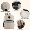 thumbnail image 4 of Trailmaker 17" Backpack – Reflective School Backpack with Padded Straps, Water Bottle Pockets for Kids & Adults, School Travel Camp (Khaki), 4 of 11