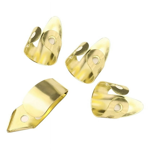 Guitar Finger Picks 3   1 Thumb Adjustable Metal Banjo Fingerstyle Pick Finger Protector