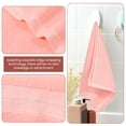 thumbnail image 5 of Dznils 100% Cotton Bath Hand Towels, Ultra Soft Absorbent, 13" x 30", Pink, 2 Count, 5 of 12