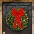 thumbnail image 4 of Dalrosia 2PCS Christmas Bows Outdoor Decorations, Large Velvet Wreath Bow for Xmas Tree Topper Home Front Door Decor, 4 of 5