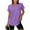 Purple, variant on Womens Dry-Fit Short Sleeve Top Workout Fitness Yoga Tee Side Split V Neck T Shirt