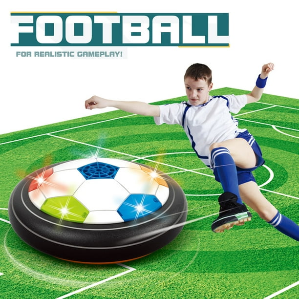 QUETO Ballon de football rechargeable Air Power Football avec LED Starlight  et pare-chocs en mousse souple Cadeaux pour enfants Jouets pour garçons de  3 ans et plus Jeux de sport d'intérieur et