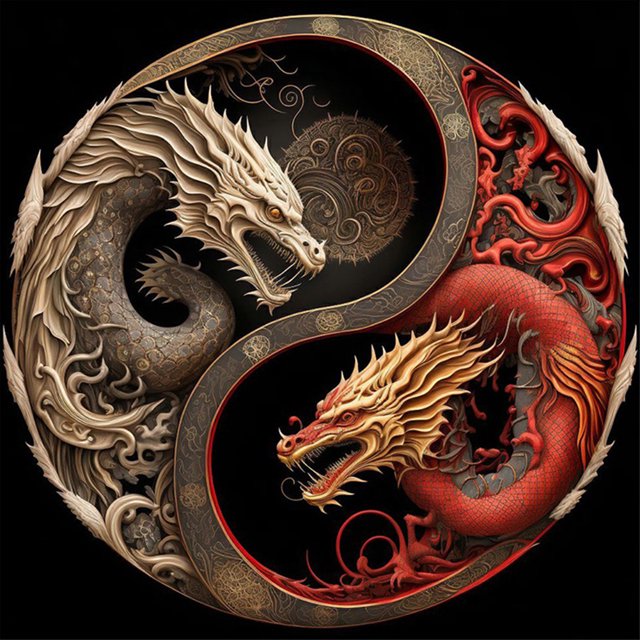 5D DIY Taladro Tai Chi Dragon Kit (A6523)