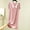 Pink, variant on Sakmal Soft Moomoo Night dress for Women Cotton Black Long Plus Size Sleepshirt Short Sleeve Solid Nightgowns for Women