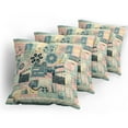 thumbnail image 5 of Ambesonne Cinema Lover Throw Pillow Cover 4 Pack, Movie Themed Modern, 24", Almond Green Blush Peach, 5 of 7