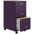 thumbnail image 4 of Space Solutions 18"D 3 Drawer Mobile Metal File Cabinet Midnight Purple, 4 of 8