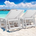 thumbnail image 3 of UBesGoo 2 Pieces HDPE Recling Chaise Chair, Outdoor Lounge Chairs, Pool Sun Recliner for Patio Garden, White, 3 of 7