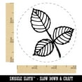 thumbnail image 2 of Hand Drawn Rose Leaves Doodle Self-Inking Rubber Stamp Ink Stamper - Orange Ink - Small 3/4 Inch, 2 of 7