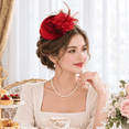 Fascinators Hats Women Flower Feather Church Pillbox Hat Vintage Dress ...