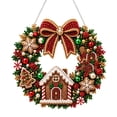 thumbnail image 3 of Christmas Hanging Diamond Painting Wreath Kit, Durable Acrylic Base with Hanging Chain for Easy Display on Windows, Walls, Doors, and Christmas Trees (B), 3 of 6