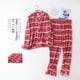 thumbnail image 4 of Conjuntos de pijamas de algodón cepillado para mujer, ropa de dormir de manga larga a cuadros, a la moda, de talla grande, 100%, 4 of 4