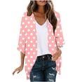 thumbnail image 1 of Mujeres de Manga Larga Tops Casual Impreso Suelto Cubrir Blusa de Cardigan Primavera Verano, 1 of 6