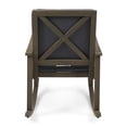 thumbnail image 4 of Outdoor Acacia Wood Rocking Chair with Cushion,Grey, 4 of 9